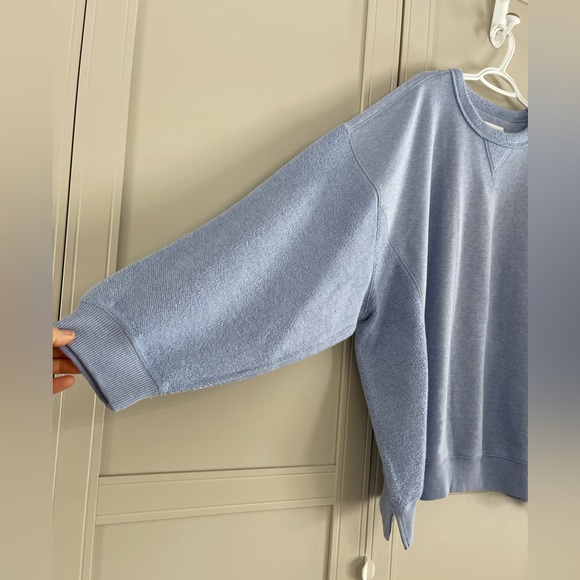 NWT Aerie Très Chic Chenille Oversized Sweatshirt in Monaco Blue - Picture 8 of 14